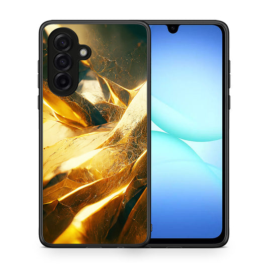 Θήκη Samsung Galaxy A17 4G Real Gold από τη Smartfits με σχέδιο στο πίσω μέρος και μαύρο περίβλημα | Samsung Galaxy A17 4G Real Gold case with colorful back and black bezels