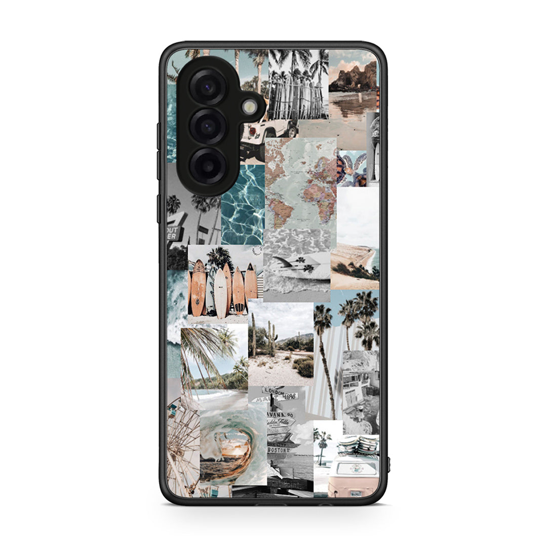 Samsung Galaxy A17 4G Retro Beach Life Θήκη από τη Smartfits με σχέδιο στο πίσω μέρος και μαύρο περίβλημα | Smartphone case with colorful back and black bezels by Smartfits