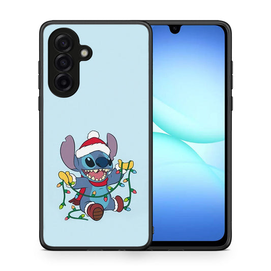 Θήκη Samsung Galaxy A17 4G Santa Stich από τη Smartfits με σχέδιο στο πίσω μέρος και μαύρο περίβλημα | Samsung Galaxy A17 4G Santa Stich case with colorful back and black bezels