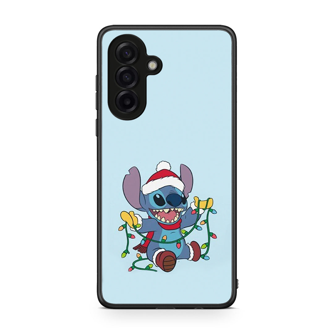 Samsung Galaxy A17 4G Santa Stich θήκη από τη Smartfits με σχέδιο στο πίσω μέρος και μαύρο περίβλημα | Smartphone case with colorful back and black bezels by Smartfits