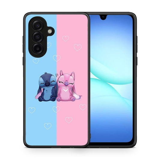 Θήκη Samsung Galaxy A17 4G Stitch And Angel από τη Smartfits με σχέδιο στο πίσω μέρος και μαύρο περίβλημα | Samsung Galaxy A17 4G Stitch And Angel case with colorful back and black bezels