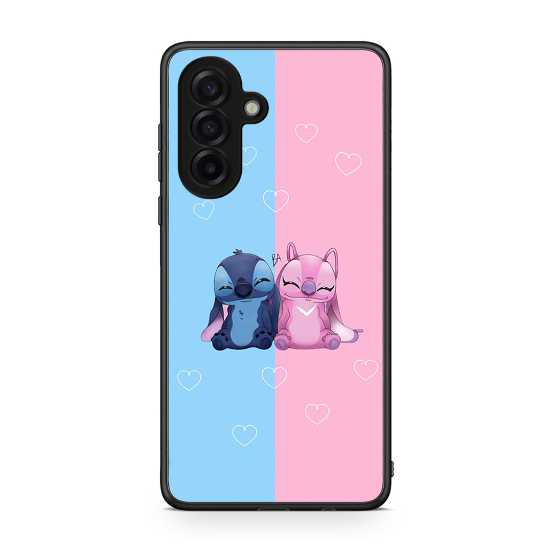Samsung Galaxy A17 4G Stitch And Angel θήκη από τη Smartfits με σχέδιο στο πίσω μέρος και μαύρο περίβλημα | Smartphone case with colorful back and black bezels by Smartfits