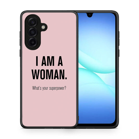 Θήκη Samsung Galaxy A17 4G Superpower Woman από τη Smartfits με σχέδιο στο πίσω μέρος και μαύρο περίβλημα | Samsung Galaxy A17 4G Superpower Woman case with colorful back and black bezels
