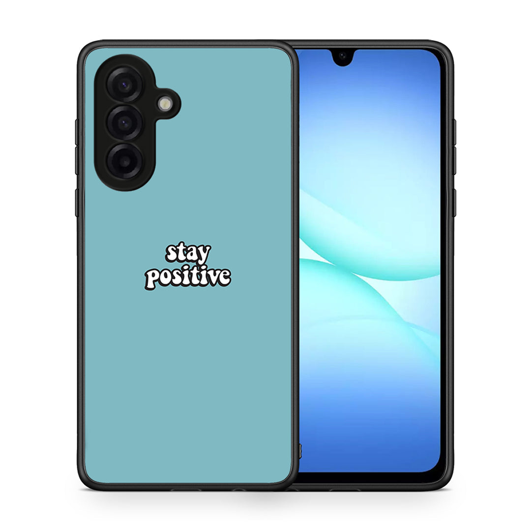 Θήκη Samsung Galaxy A17 4G Positive Text από τη Smartfits με σχέδιο στο πίσω μέρος και μαύρο περίβλημα | Samsung Galaxy A17 4G Positive Text case with colorful back and black bezels