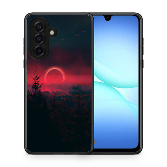 Θήκη Samsung Galaxy A17 4G Sunset Tropic από τη Smartfits με σχέδιο στο πίσω μέρος και μαύρο περίβλημα | Samsung Galaxy A17 4G Sunset Tropic case with colorful back and black bezels