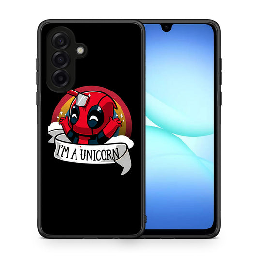 Θήκη Samsung Galaxy A17 4G Unicorn Deadpool από τη Smartfits με σχέδιο στο πίσω μέρος και μαύρο περίβλημα | Samsung Galaxy A17 4G Unicorn Deadpool case with colorful back and black bezels