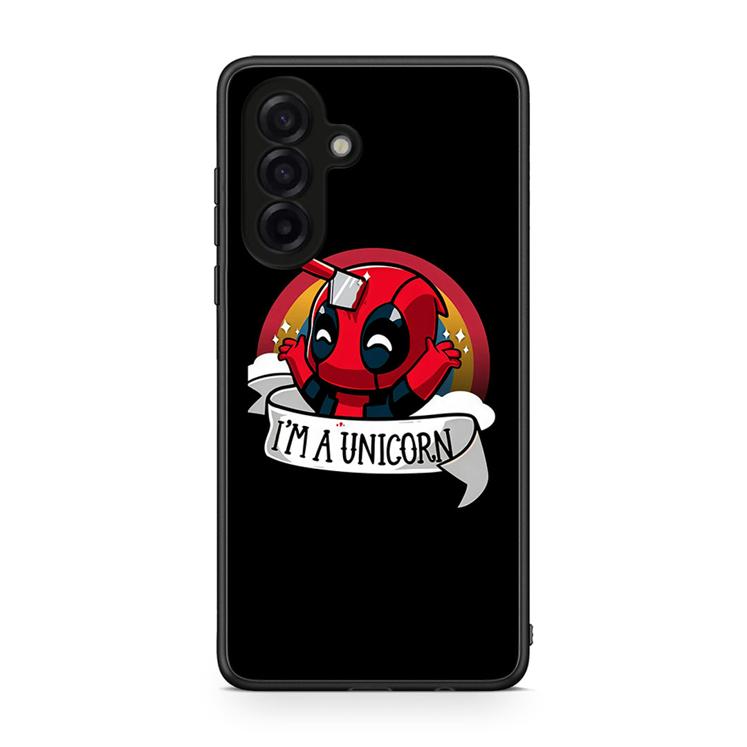 Samsung Galaxy A17 4G Unicorn Deadpool θήκη από τη Smartfits με σχέδιο στο πίσω μέρος και μαύρο περίβλημα | Smartphone case with colorful back and black bezels by Smartfits