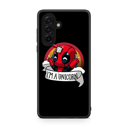Samsung Galaxy A17 4G Unicorn Deadpool θήκη από τη Smartfits με σχέδιο στο πίσω μέρος και μαύρο περίβλημα | Smartphone case with colorful back and black bezels by Smartfits
