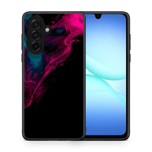 Θήκη Samsung Galaxy A17 4G Pink Black Watercolor από τη Smartfits με σχέδιο στο πίσω μέρος και μαύρο περίβλημα | Samsung Galaxy A17 4G Pink Black Watercolor case with colorful back and black bezels