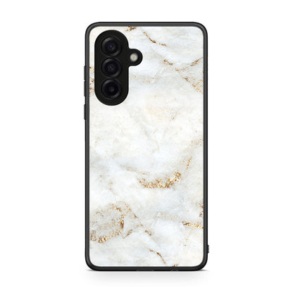 Samsung Galaxy A17 4G White Gold Marble θήκη από τη Smartfits με σχέδιο στο πίσω μέρος και μαύρο περίβλημα | Smartphone case with colorful back and black bezels by Smartfits
