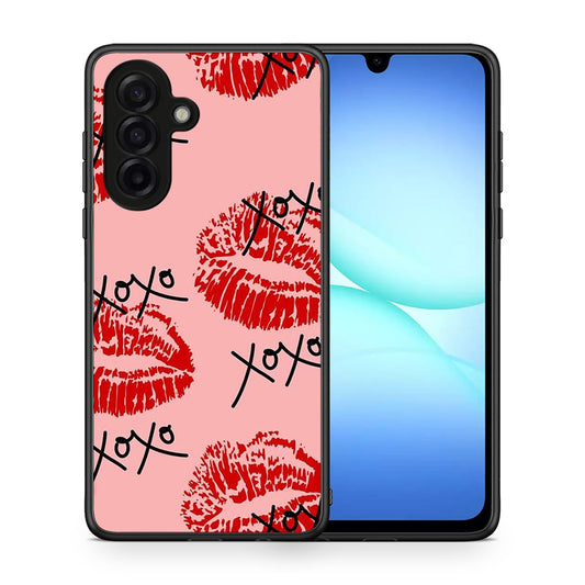 Θήκη Samsung Galaxy A17 4G XOXO Lips από τη Smartfits με σχέδιο στο πίσω μέρος και μαύρο περίβλημα | Samsung Galaxy A17 4G XOXO Lips case with colorful back and black bezels
