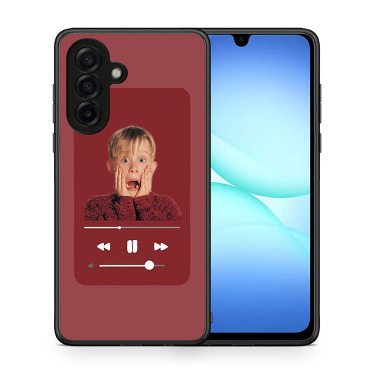 Θήκη Samsung Galaxy A17 4G Xmas Alone Music από τη Smartfits με σχέδιο στο πίσω μέρος και μαύρο περίβλημα | Samsung Galaxy A17 4G Xmas Alone Music case with colorful back and black bezels