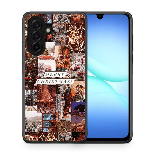 Θήκη Samsung Galaxy A17 4G Xmas Collage από τη Smartfits με σχέδιο στο πίσω μέρος και μαύρο περίβλημα | Samsung Galaxy A17 4G Xmas Collage case with colorful back and black bezels
