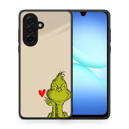 Θήκη Samsung Galaxy A17 4G Xmas Grinch από τη Smartfits με σχέδιο στο πίσω μέρος και μαύρο περίβλημα | Samsung Galaxy A17 4G Xmas Grinch case with colorful back and black bezels