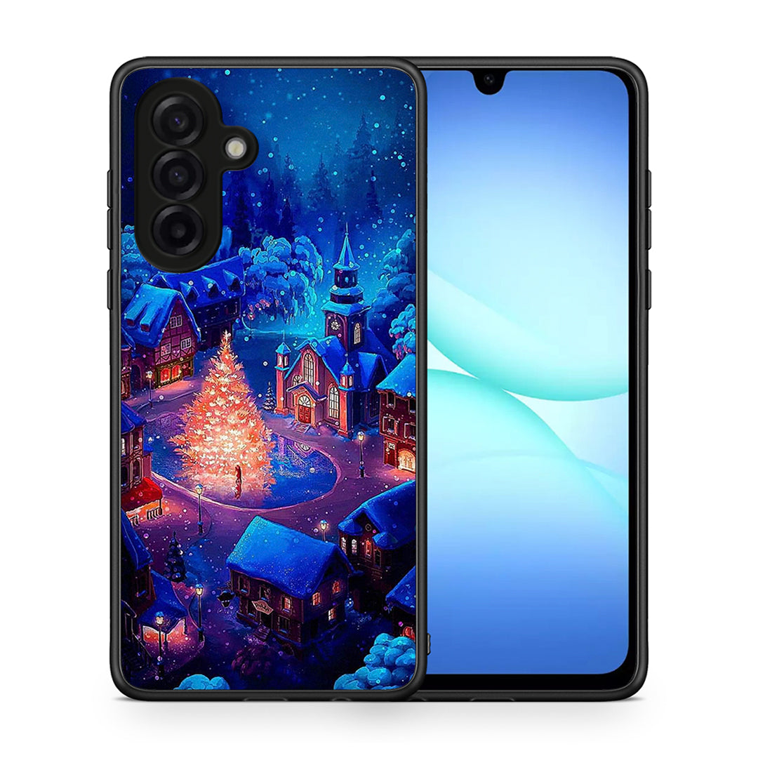 Θήκη Samsung Galaxy A17 4G Xmas Village από τη Smartfits με σχέδιο στο πίσω μέρος και μαύρο περίβλημα | Samsung Galaxy A17 4G Xmas Village case with colorful back and black bezels