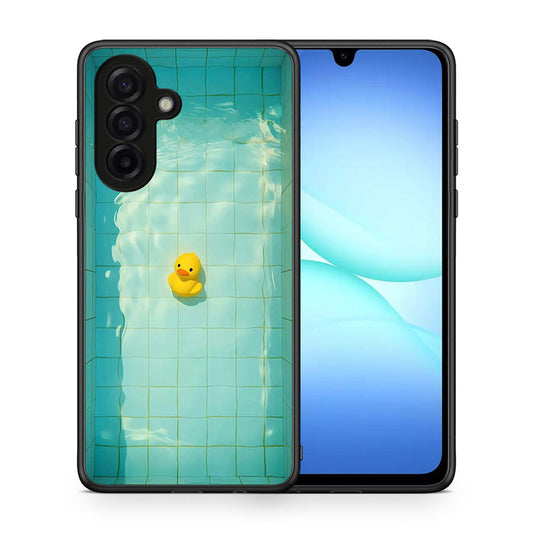 Θήκη Samsung Galaxy A17 4G Yellow Duck από τη Smartfits με σχέδιο στο πίσω μέρος και μαύρο περίβλημα | Samsung Galaxy A17 4G Yellow Duck case with colorful back and black bezels