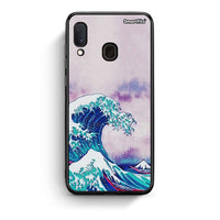 Thumbnail for Samsung A20e Blue Waves θήκη από τη Smartfits με σχέδιο στο πίσω μέρος και μαύρο περίβλημα | Smartphone case with colorful back and black bezels by Smartfits