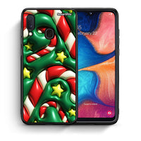 Thumbnail for Θήκη Samsung A20e Christmas Bubbles από τη Smartfits με σχέδιο στο πίσω μέρος και μαύρο περίβλημα | Samsung A20e Christmas Bubbles case with colorful back and black bezels