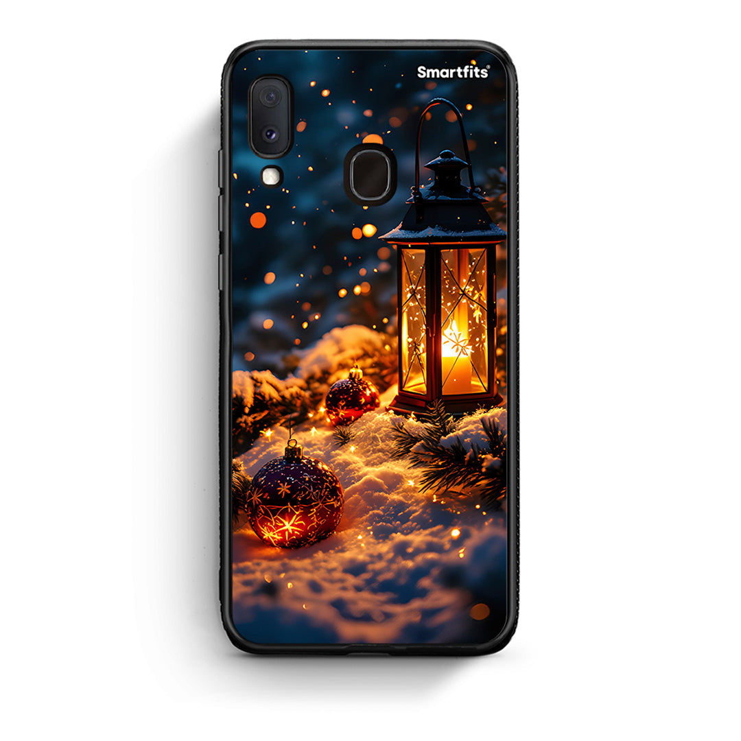 Samsung Galaxy M20 Christmas Ornaments θήκη από τη Smartfits με σχέδιο στο πίσω μέρος και μαύρο περίβλημα | Smartphone case with colorful back and black bezels by Smartfits