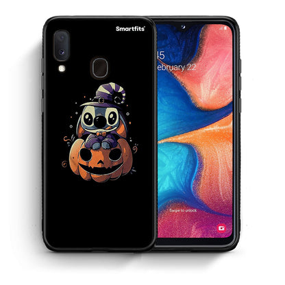 Θήκη Samsung Galaxy M20 Halloween Stitch από τη Smartfits με σχέδιο στο πίσω μέρος και μαύρο περίβλημα | Samsung Galaxy M20 Halloween Stitch case with colorful back and black bezels