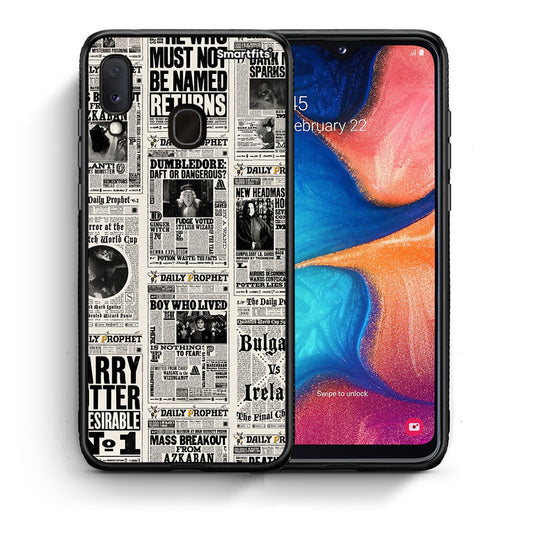 Θήκη Samsung Galaxy A30 Harry Paper από τη Smartfits με σχέδιο στο πίσω μέρος και μαύρο περίβλημα | Samsung Galaxy A30 Harry Paper case with colorful back and black bezels