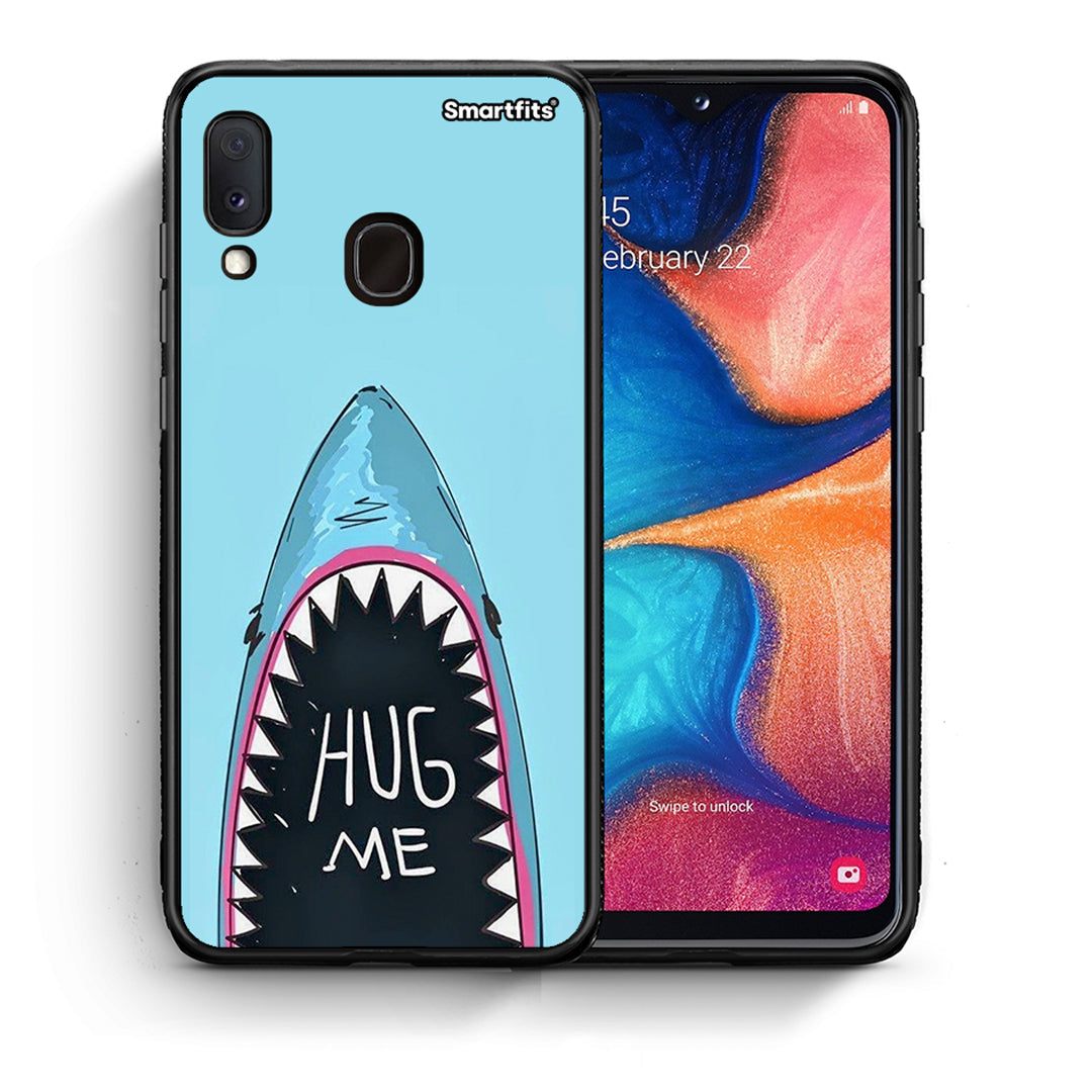 Θήκη Samsung A20e Hug Me από τη Smartfits με σχέδιο στο πίσω μέρος και μαύρο περίβλημα | Samsung A20e Hug Me case with colorful back and black bezels