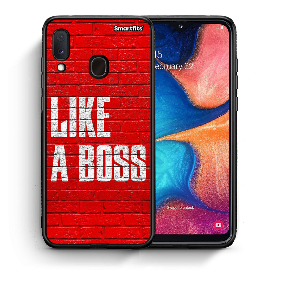 Θήκη Samsung Galaxy M20 Like A Boss από τη Smartfits με σχέδιο στο πίσω μέρος και μαύρο περίβλημα | Samsung Galaxy M20 Like A Boss case with colorful back and black bezels