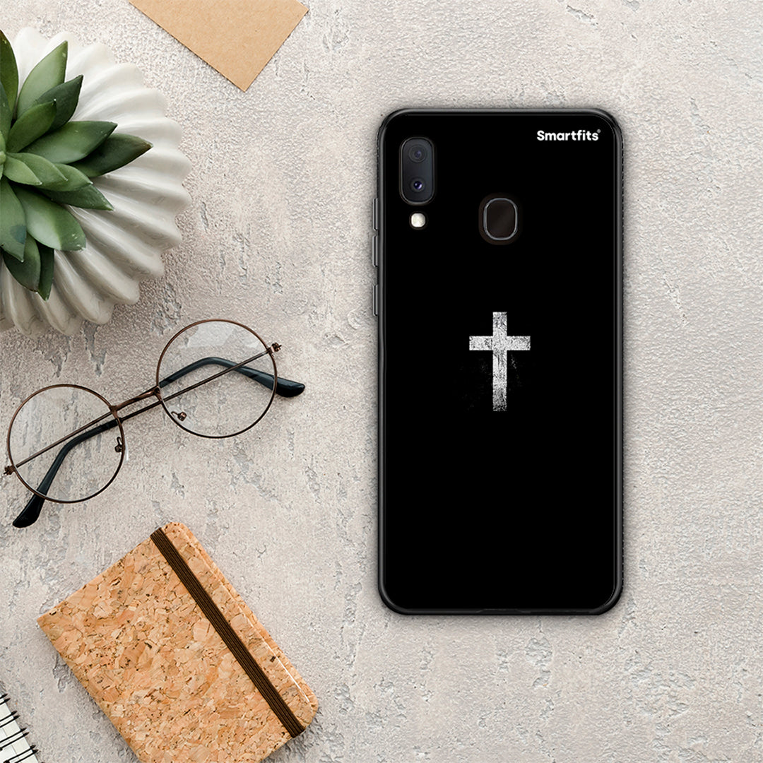 White Cross - Samsung Galaxy A30 θήκη