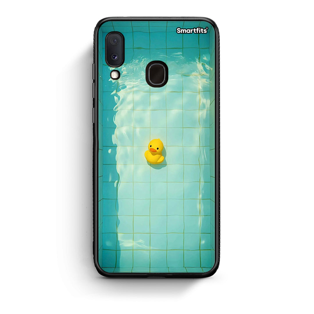 Samsung Galaxy M20 Yellow Duck θήκη από τη Smartfits με σχέδιο στο πίσω μέρος και μαύρο περίβλημα | Smartphone case with colorful back and black bezels by Smartfits