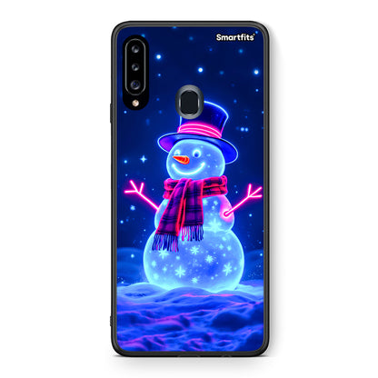 Christmas Neon Snowman - Samsung Galaxy A20s θήκη
