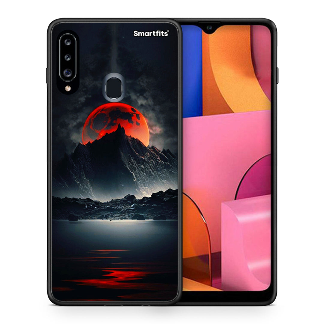 Red Full Moon - Samsung Galaxy A20s θήκη