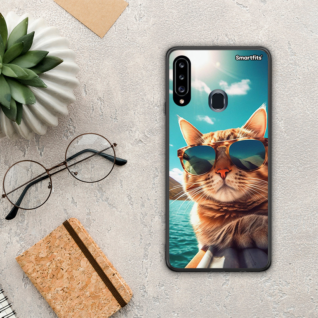 Summer Cat - Samsung Galaxy A20s θήκη