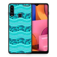 Thumbnail for Swimming Dolphins - Samsung Galaxy A20s θήκη