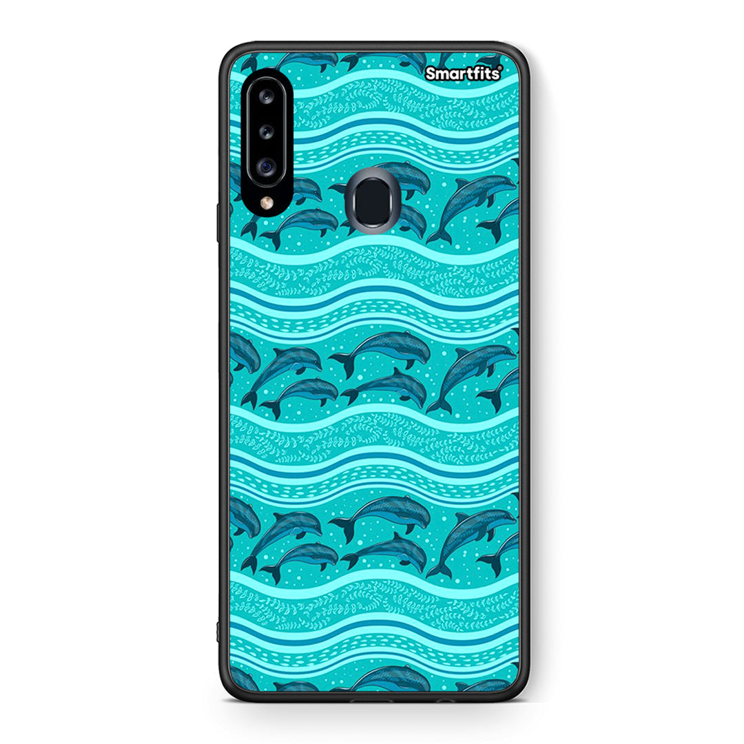 Swimming Dolphins - Samsung Galaxy A20s θήκη