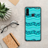 Thumbnail for Swimming Dolphins - Samsung Galaxy A20s θήκη