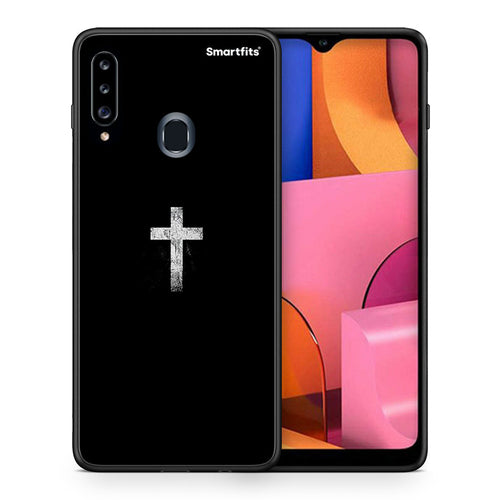 White Cross - Samsung Galaxy A20s θήκη