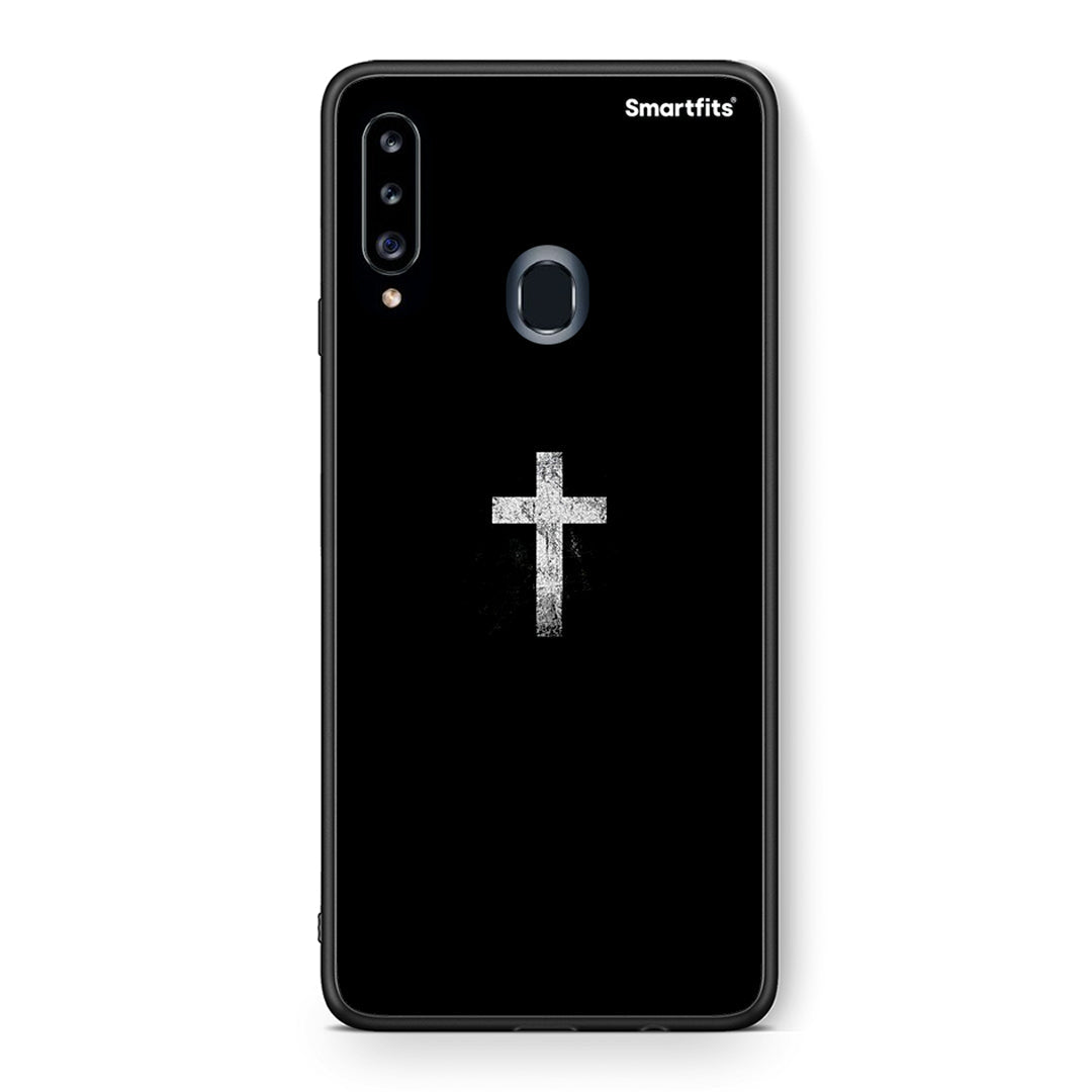 White Cross - Samsung Galaxy A20s θήκη