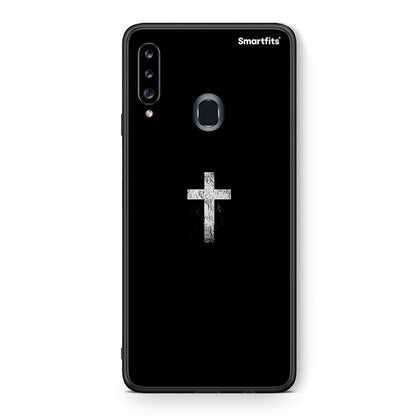 White Cross - Samsung Galaxy A20s θήκη