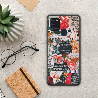 Christmas Happiness - Samsung Galaxy A21s θήκη