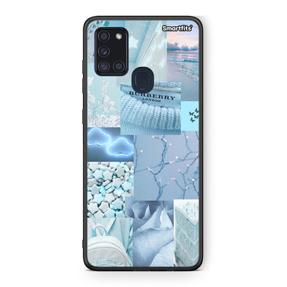 Samsung A21s Ciel Aesthetic Collage θήκη από τη Smartfits με σχέδιο στο πίσω μέρος και μαύρο περίβλημα | Smartphone case with colorful back and black bezels by Smartfits