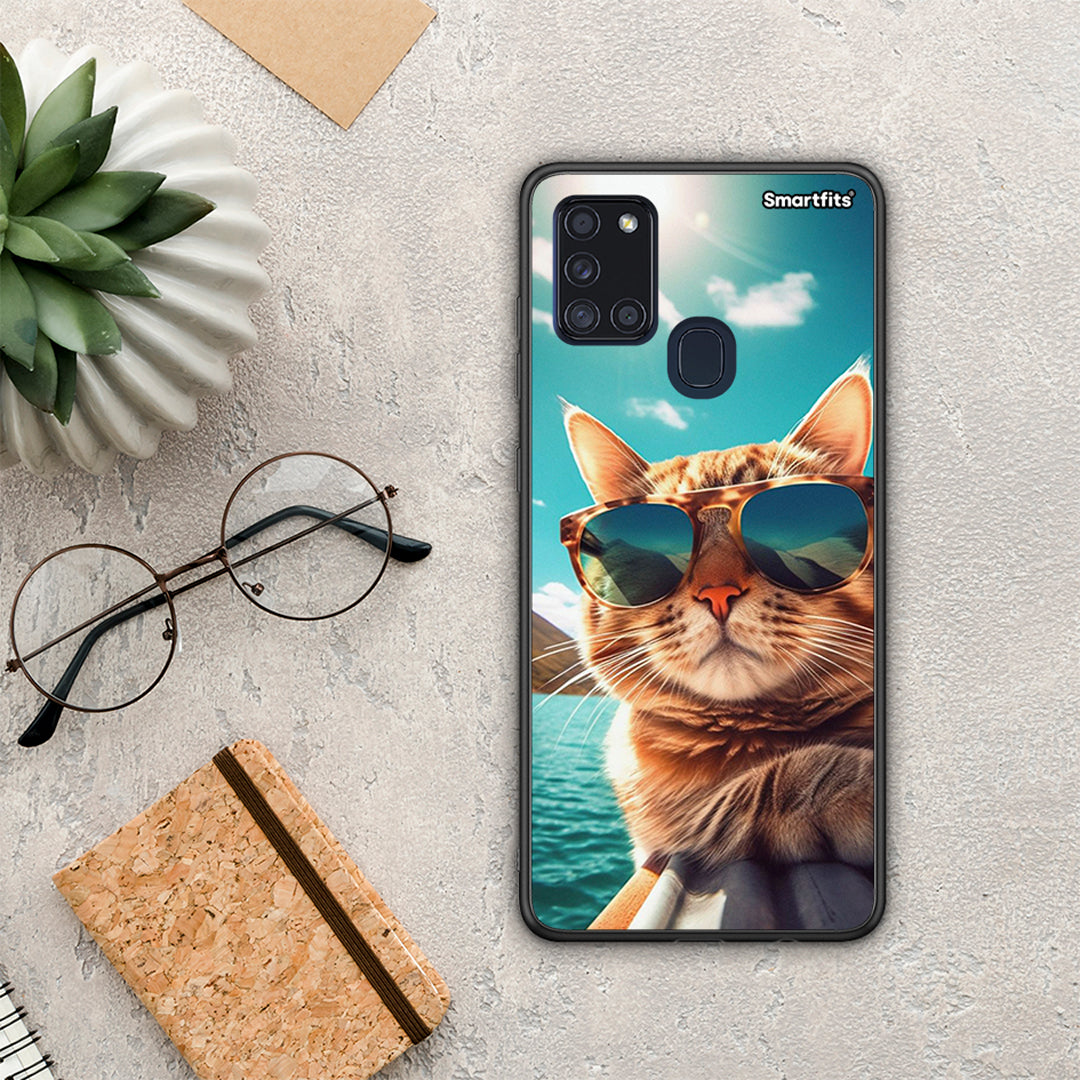 Summer Cat - Samsung Galaxy A21s θήκη