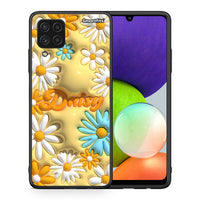 Thumbnail for Θήκη Samsung A22 4G Bubble Daisies από τη Smartfits με σχέδιο στο πίσω μέρος και μαύρο περίβλημα | Samsung A22 4G Bubble Daisies case with colorful back and black bezels