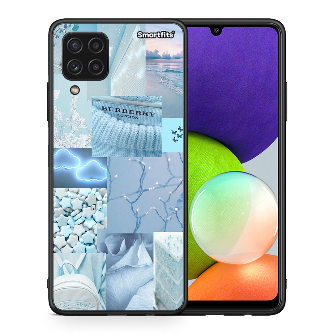 Θήκη Samsung A22 4G Ciel Aesthetic Collage από τη Smartfits με σχέδιο στο πίσω μέρος και μαύρο περίβλημα | Samsung A22 4G Ciel Aesthetic Collage case with colorful back and black bezels
