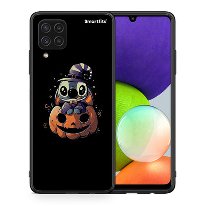 Θήκη Samsung A22 4G Halloween Stitch από τη Smartfits με σχέδιο στο πίσω μέρος και μαύρο περίβλημα | Samsung A22 4G Halloween Stitch case with colorful back and black bezels