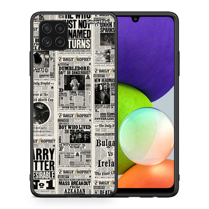 Θήκη Samsung A22 4G Harry Paper από τη Smartfits με σχέδιο στο πίσω μέρος και μαύρο περίβλημα | Samsung A22 4G Harry Paper case with colorful back and black bezels