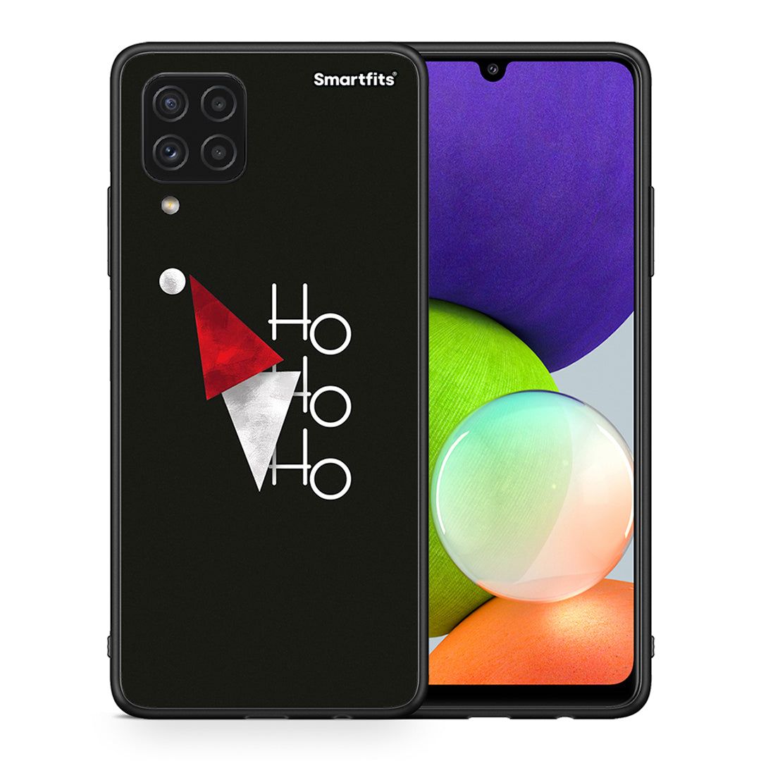 Θήκη Samsung A22 4G Minimal Christmas από τη Smartfits με σχέδιο στο πίσω μέρος και μαύρο περίβλημα | Samsung A22 4G Minimal Christmas case with colorful back and black bezels