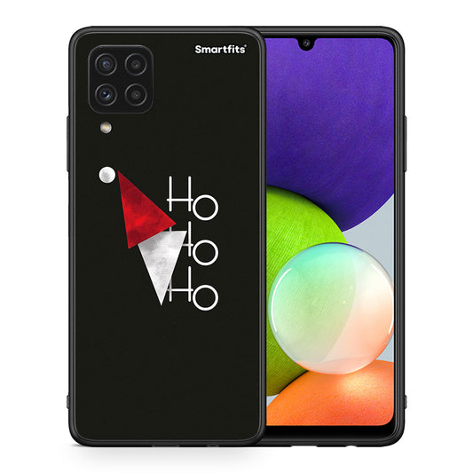 Θήκη Samsung A22 4G Minimal Christmas από τη Smartfits με σχέδιο στο πίσω μέρος και μαύρο περίβλημα | Samsung A22 4G Minimal Christmas case with colorful back and black bezels