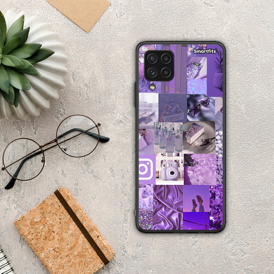 Purple Aesthetic Collage - Samsung Galaxy A22 4G θήκη