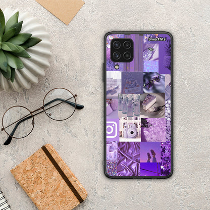 Purple Aesthetic Collage - Samsung Galaxy A22 4G θήκη