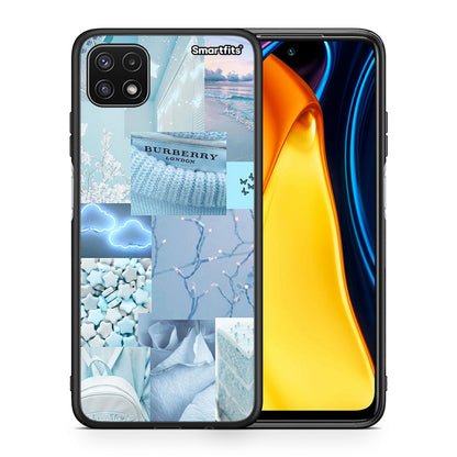 Θήκη Samsung A22 5G Ciel Aesthetic Collage από τη Smartfits με σχέδιο στο πίσω μέρος και μαύρο περίβλημα | Samsung A22 5G Ciel Aesthetic Collage case with colorful back and black bezels